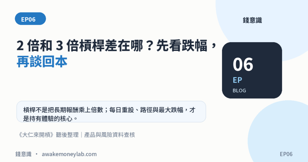 EP06｜2 倍和 3 倍槓桿差在哪？先看跌幅，再談回本