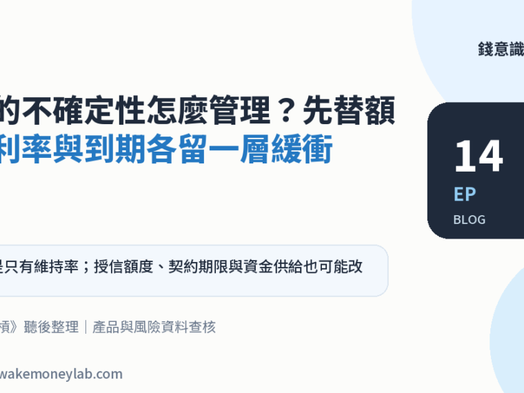 EP14｜質押的不確定性怎麼管理？先替額度、利率與到期各留一層緩衝